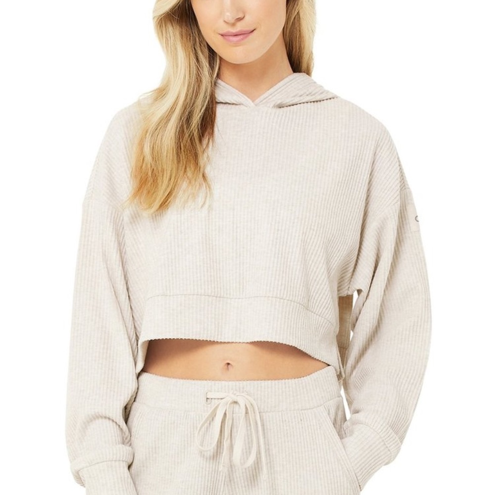 Alo Muse Hoodie in Bone Heather Medium